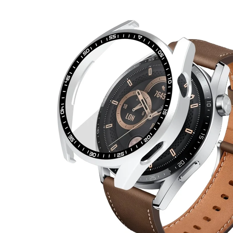 Schön Huawei Watch GT 3 (46mm) Hülle mit Displayschutz in Plastik und Gehärtetes Glas