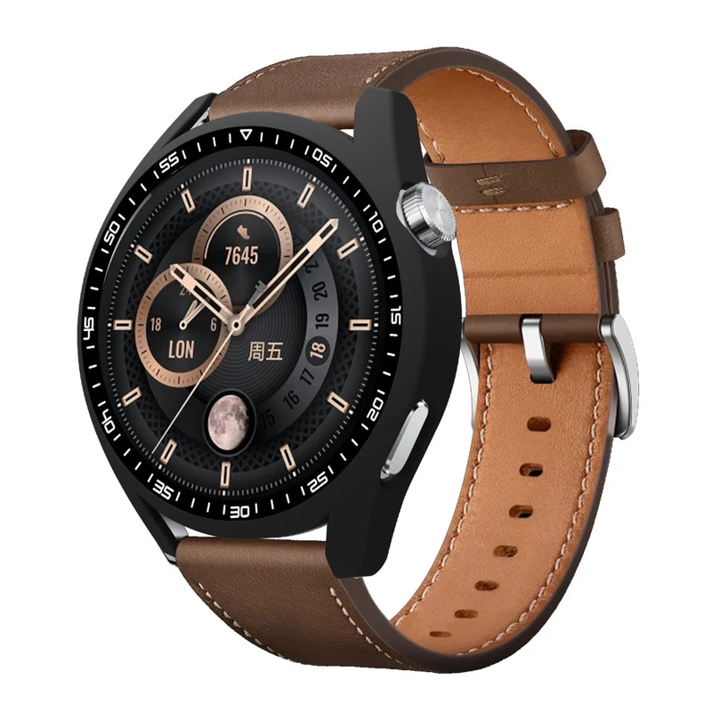 Schön Huawei Watch GT 3 (46mm) Hülle mit Displayschutz in Plastik und Gehärtetes Glas