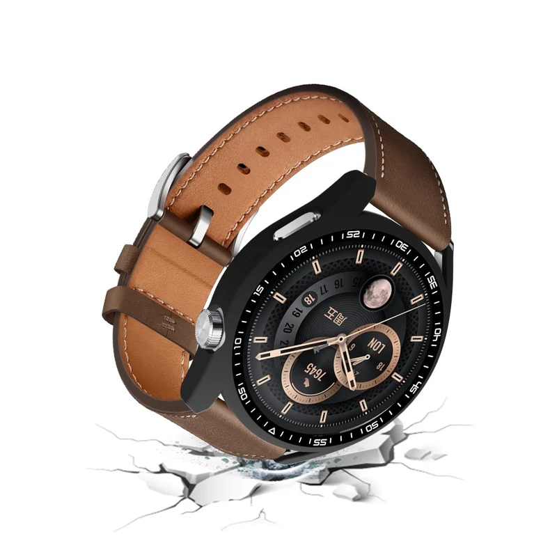 Schön Huawei Watch GT 3 (46mm) Hülle mit Displayschutz in Plastik und Gehärtetes Glas