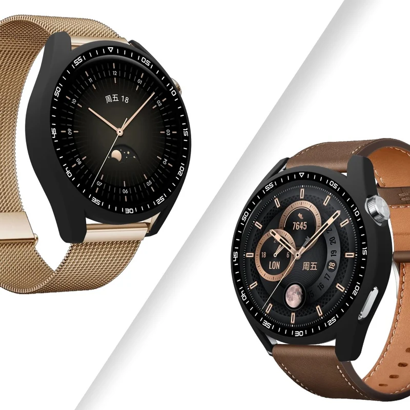 Schön Huawei Watch GT 3 (46mm) Hülle mit Displayschutz in Plastik und Gehärtetes Glas