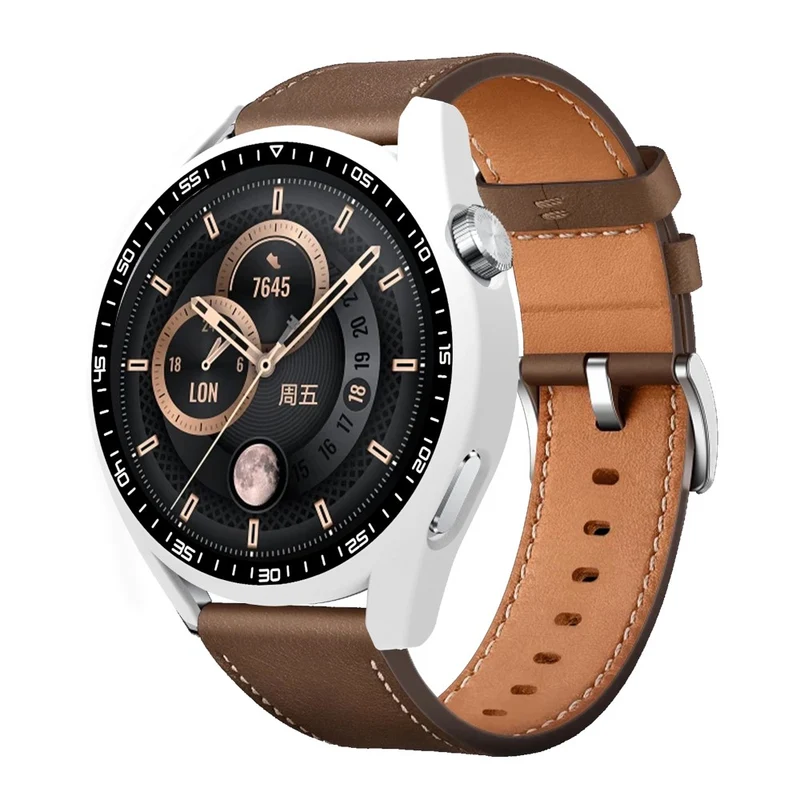 Schön Huawei Watch GT 3 (46mm) Hülle mit Displayschutz in Plastik und Gehärtetes Glas