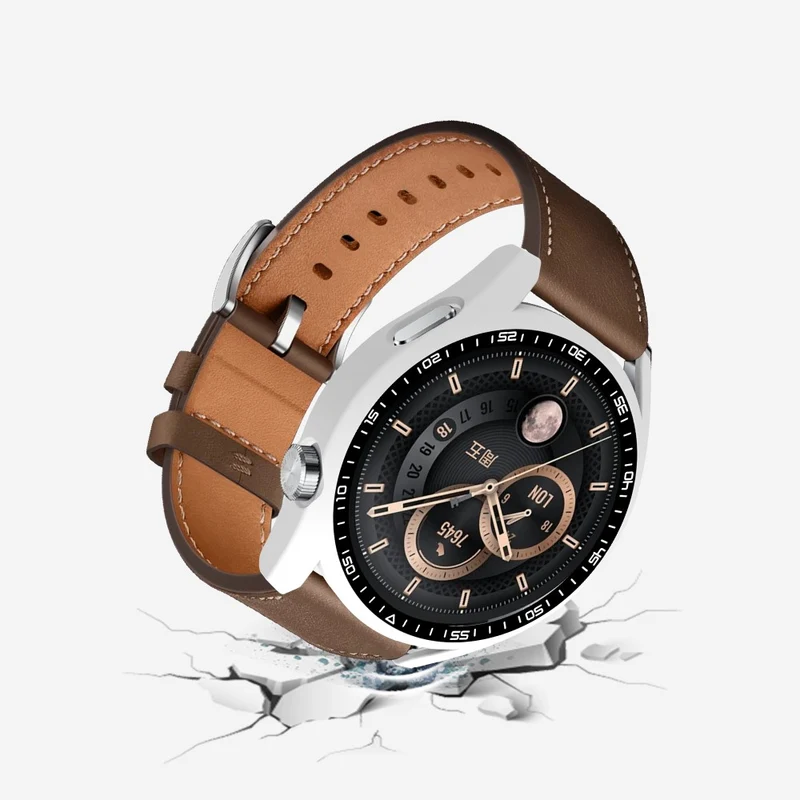 Schön Huawei Watch GT 3 (46mm) Hülle mit Displayschutz in Plastik und Gehärtetes Glas