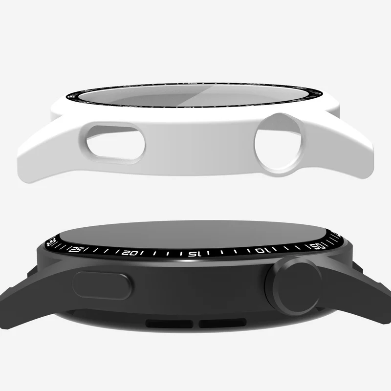 Schön Huawei Watch GT 3 (46mm) Hülle mit Displayschutz in Plastik und Gehärtetes Glas