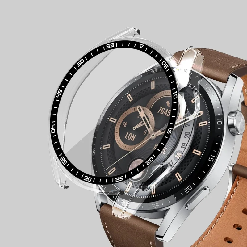 Schön Huawei Watch GT 3 (46mm) Hülle mit Displayschutz in Plastik und Gehärtetes Glas