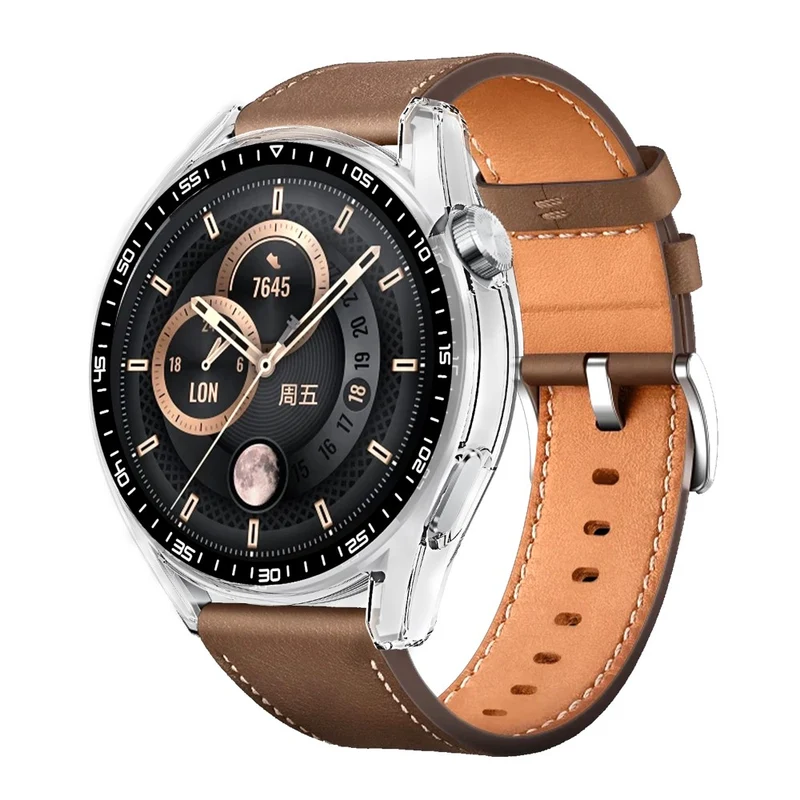 Schön Huawei Watch GT 3 (46mm) Hülle mit Displayschutz in Plastik und Gehärtetes Glas