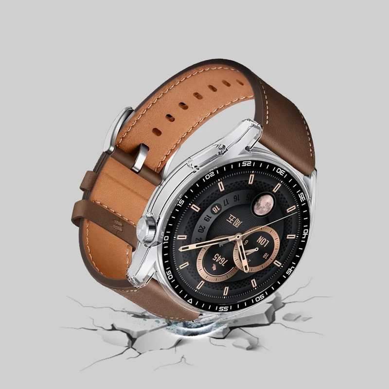 Schön Huawei Watch GT 3 (46mm) Hülle mit Displayschutz in Plastik und Gehärtetes Glas