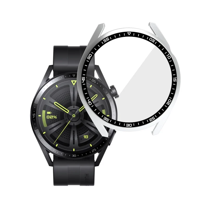 Schön Huawei Watch GT 3 (46mm) Hülle mit Displayschutz in Plastik und Gehärtetes Glas