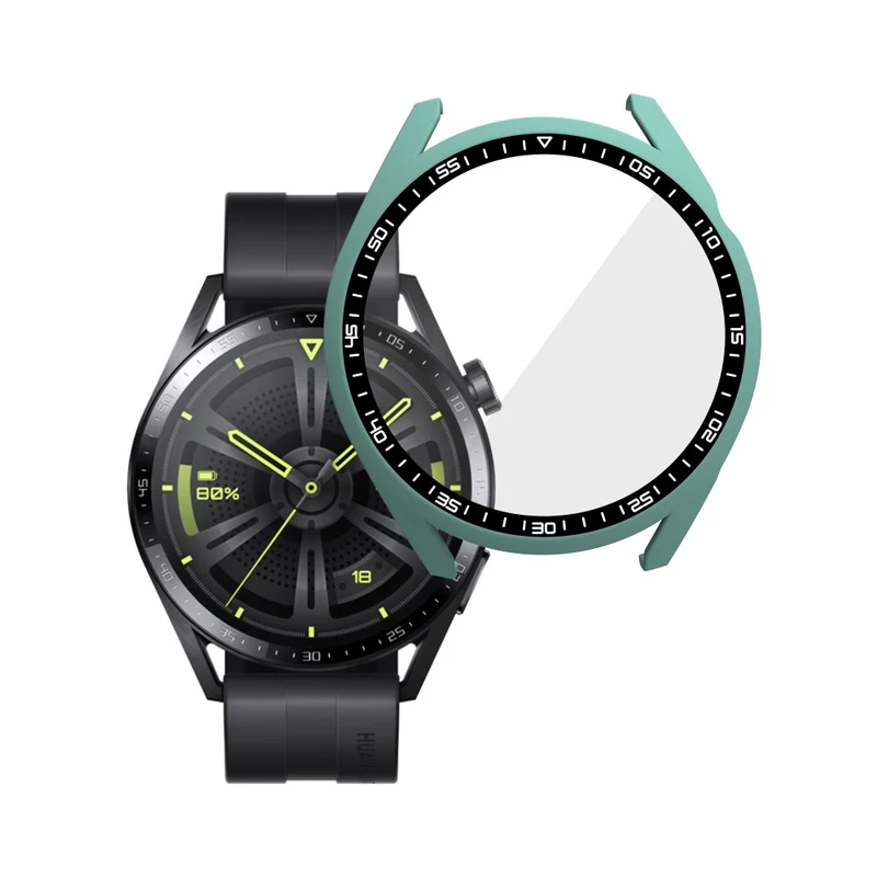 Schön Huawei Watch GT 3 (46mm) Hülle mit Displayschutz in Plastik und Gehärtetes Glas