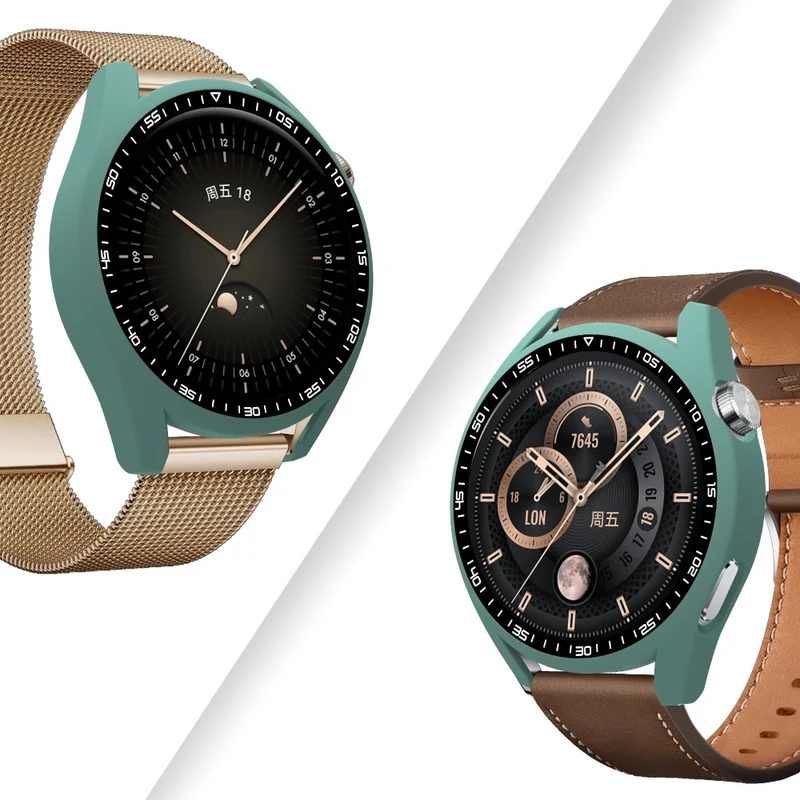 Schön Huawei Watch GT 3 (46mm) Hülle mit Displayschutz in Plastik und Gehärtetes Glas