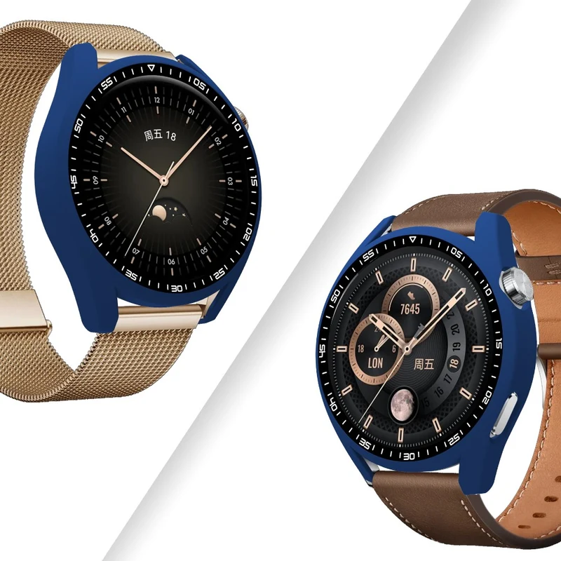 Schön Huawei Watch GT 3 (46mm) Hülle mit Displayschutz in Plastik und Gehärtetes Glas