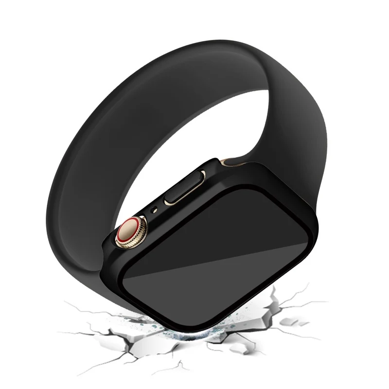 Super Modisch Apple Watch Series 7 41mm Hülle mit Displayschutz in Plastik und Gehärtetes Glas