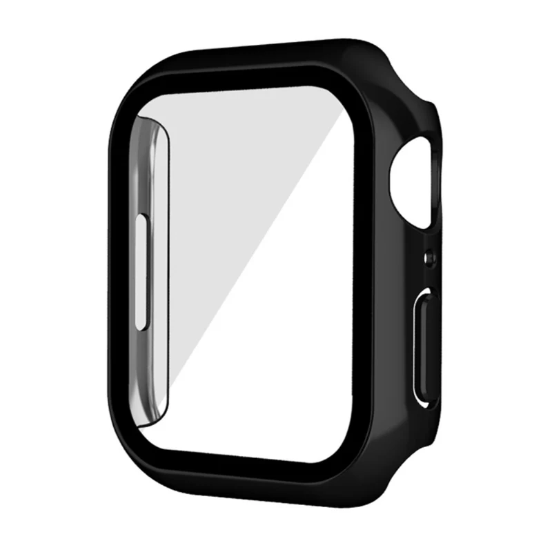 Super Modisch Apple Watch Series 7 41mm Hülle mit Displayschutz in Plastik und Gehärtetes Glas