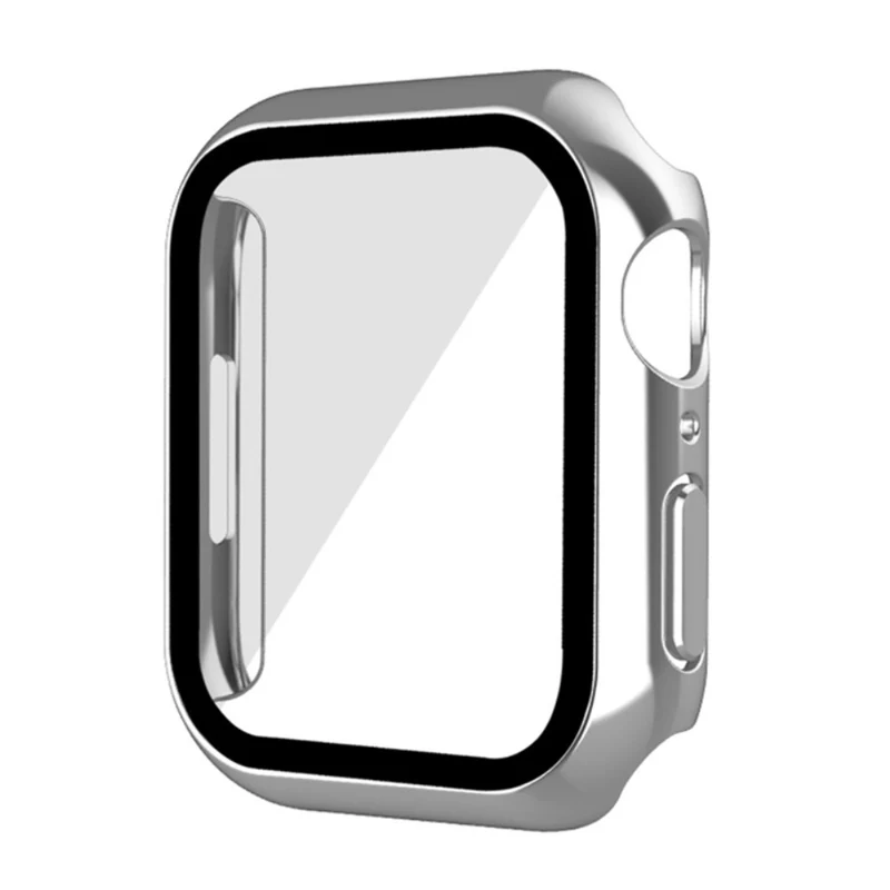 Super Modisch Apple Watch Series 7 41mm Hülle mit Displayschutz in Plastik und Gehärtetes Glas