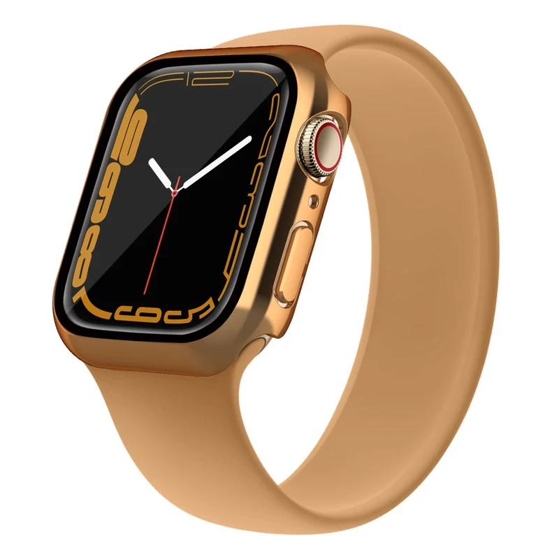 Super Modisch Apple Watch Series 7 41mm Hülle mit Displayschutz in Plastik und Gehärtetes Glas