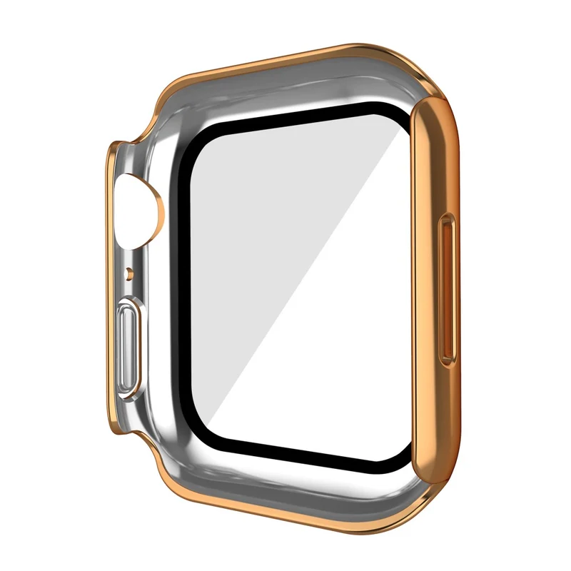 Super Modisch Apple Watch Series 7 41mm Hülle mit Displayschutz in Plastik und Gehärtetes Glas