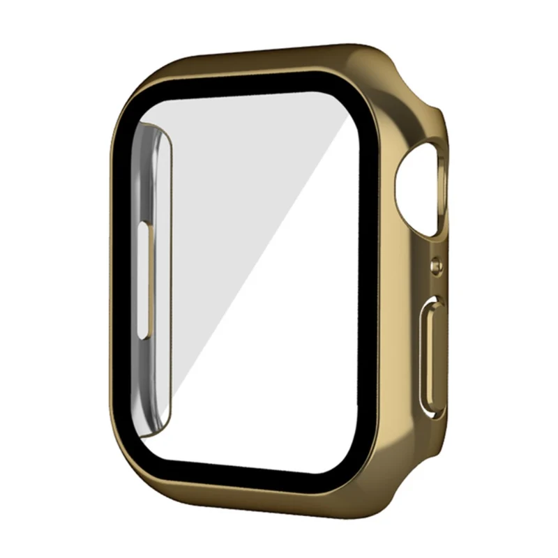 Super Modisch Apple Watch Series 7 41mm Hülle mit Displayschutz in Plastik und Gehärtetes Glas