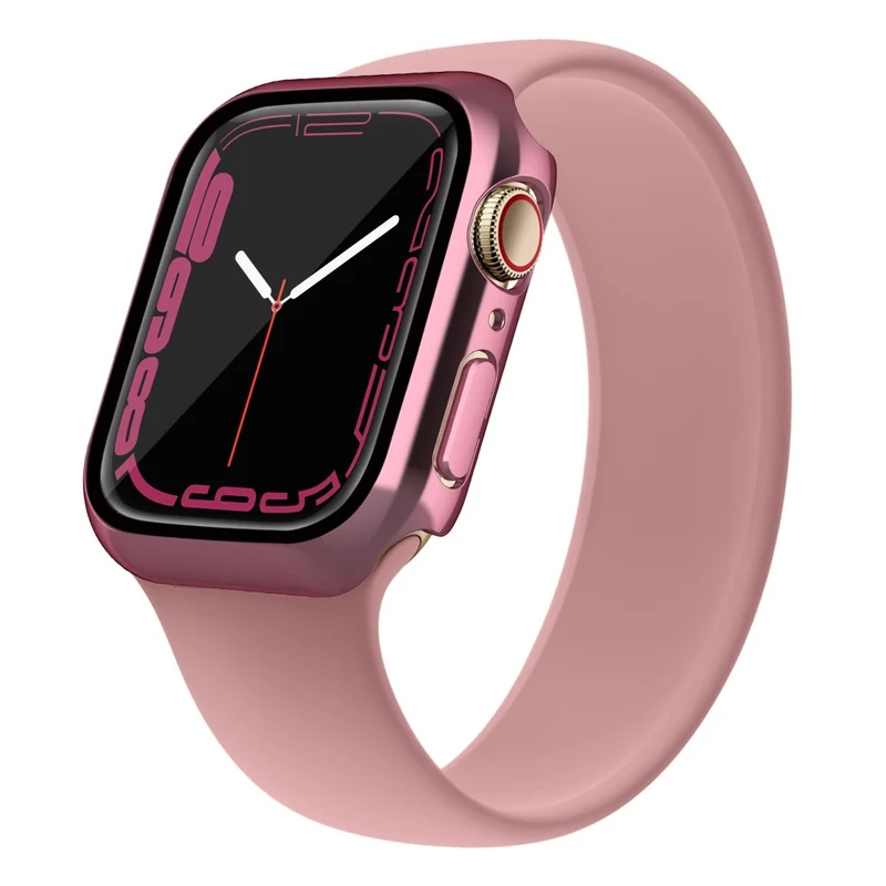 Unglaublich Schön Apple Watch Series 7 45mm Hülle mit Displayschutz in Plastik und Gehärtetes Glas