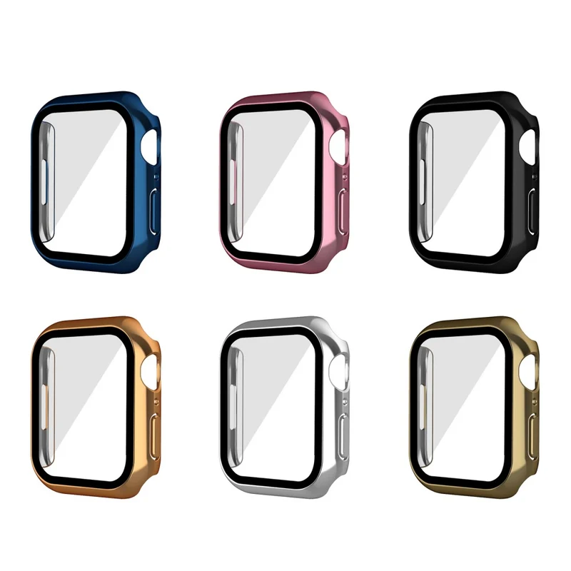 Unglaublich Schön Apple Watch Series 7 45mm Hülle mit Displayschutz in Plastik und Gehärtetes Glas