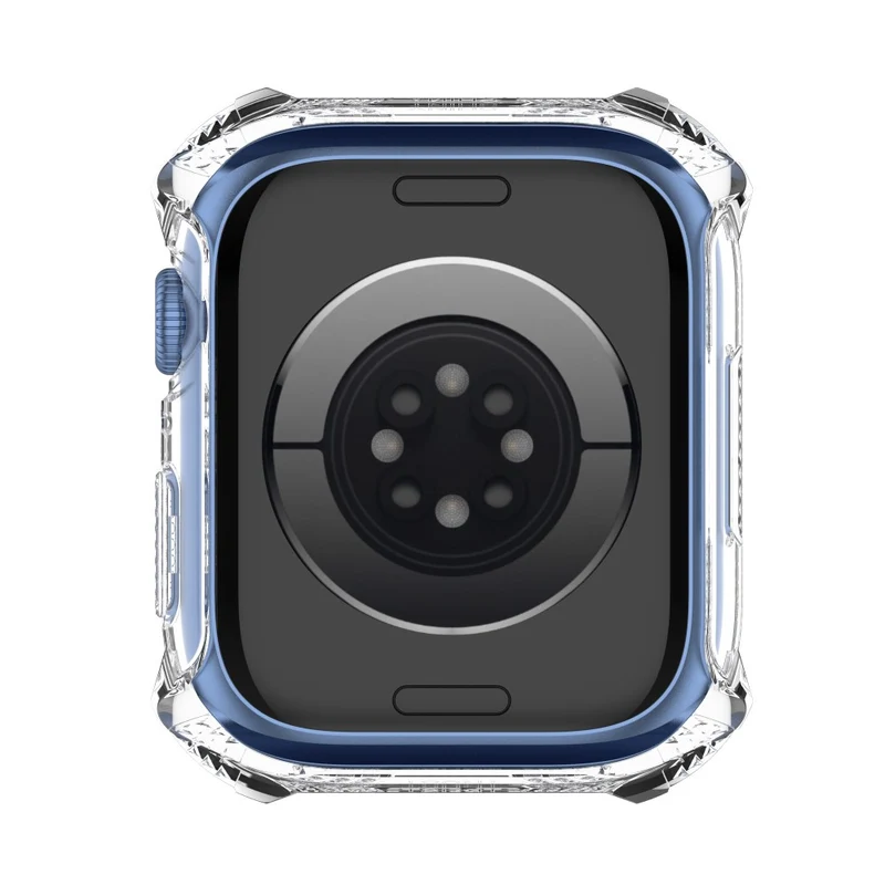 Unglaublich Stylisch Apple Watch Series 7 41mm Hülle mit Displayschutz in Strass und Gehärtetes Glas