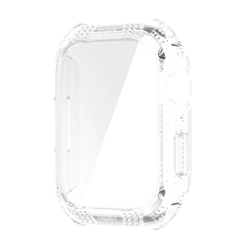 Unglaublich Stylisch Apple Watch Series 7 41mm Hülle mit Displayschutz in Strass und Gehärtetes Glas