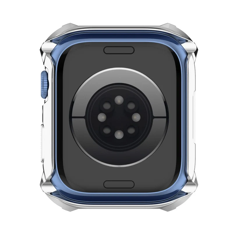 Unglaublich Stylisch Apple Watch Series 7 41mm Hülle mit Displayschutz in Strass und Gehärtetes Glas