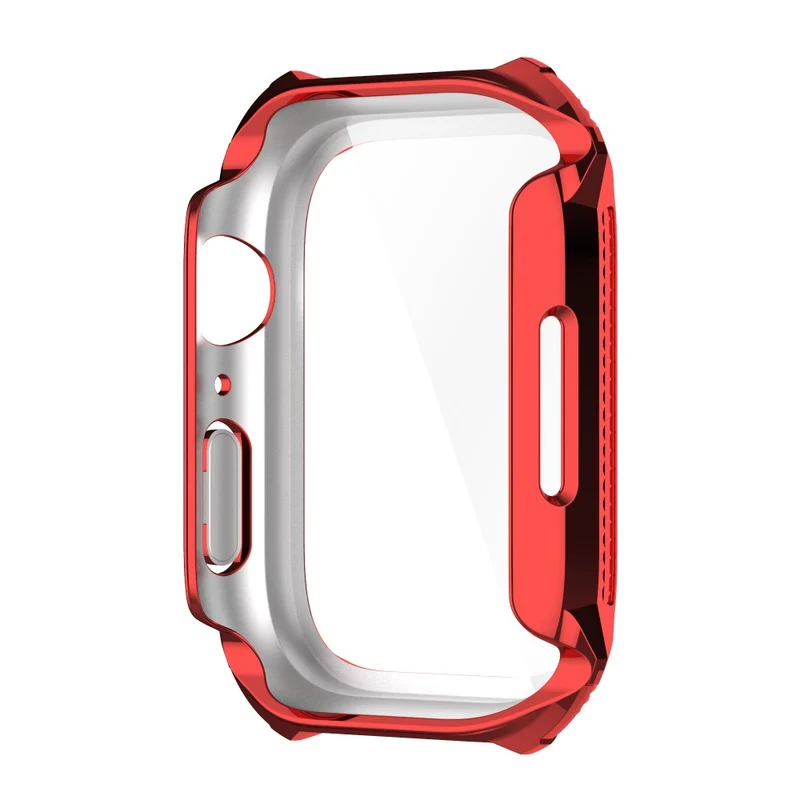 Unglaublich Stylisch Apple Watch Series 7 41mm Hülle mit Displayschutz in Strass und Gehärtetes Glas