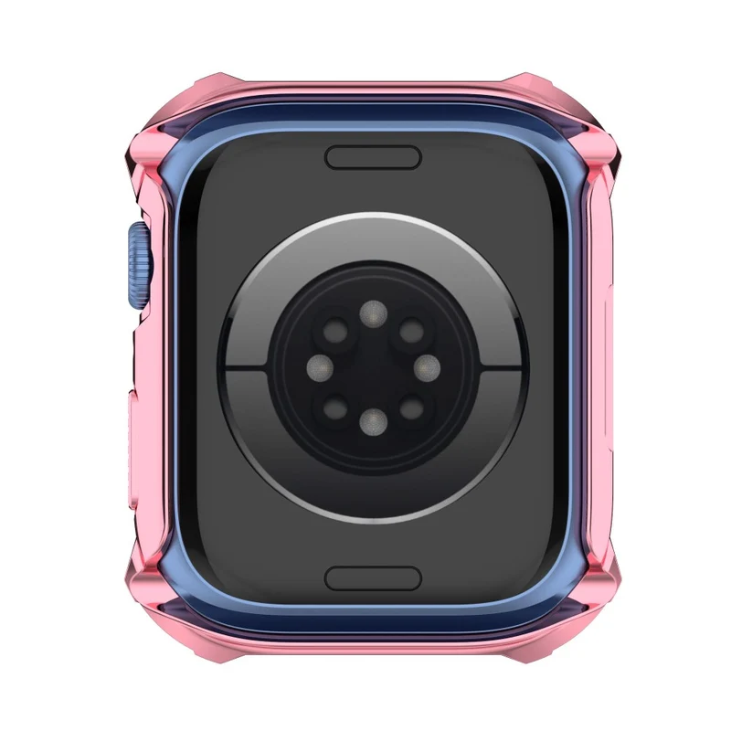Unglaublich Stylisch Apple Watch Series 7 41mm Hülle mit Displayschutz in Strass und Gehärtetes Glas