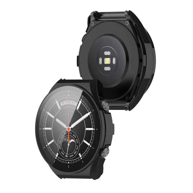 Supersauber Xiaomi Watch S1 Hülle mit Displayschutz in Plastik und Gehärtetes Glas