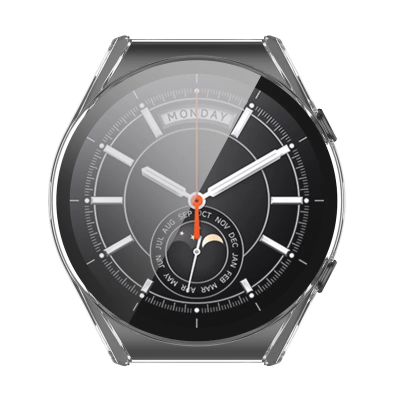 Supersauber Xiaomi Watch S1 Hülle mit Displayschutz in Plastik und Gehärtetes Glas