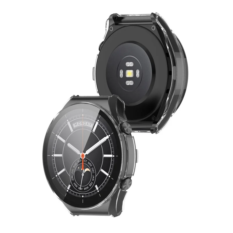 Supersauber Xiaomi Watch S1 Hülle mit Displayschutz in Plastik und Gehärtetes Glas