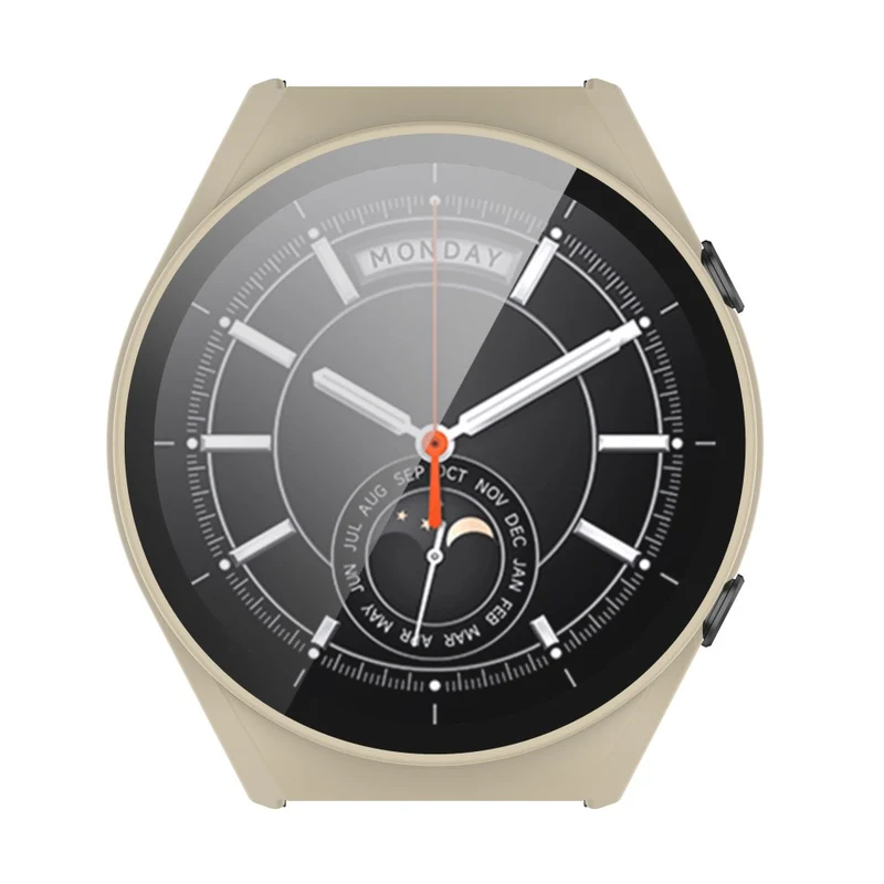 Supersauber Xiaomi Watch S1 Hülle mit Displayschutz in Plastik und Gehärtetes Glas
