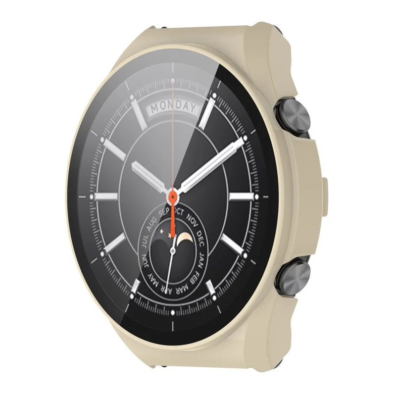 Supersauber Xiaomi Watch S1 Hülle mit Displayschutz in Plastik und Gehärtetes Glas