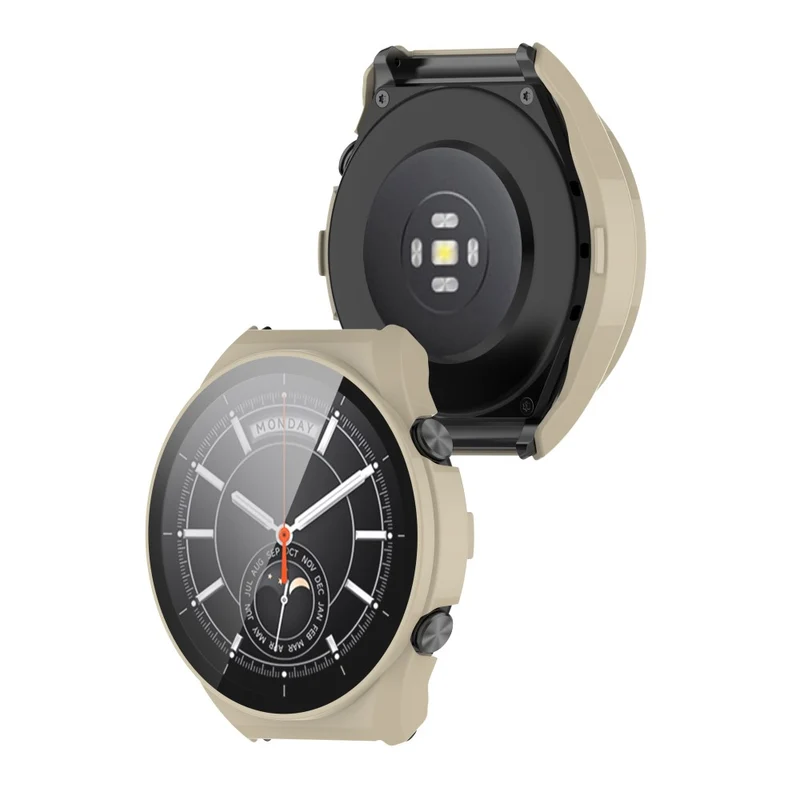 Supersauber Xiaomi Watch S1 Hülle mit Displayschutz in Plastik und Gehärtetes Glas