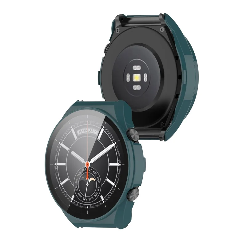 Supersauber Xiaomi Watch S1 Hülle mit Displayschutz in Plastik und Gehärtetes Glas