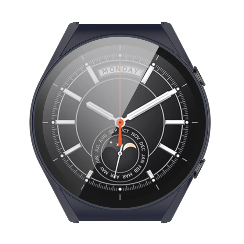 Supersauber Xiaomi Watch S1 Hülle mit Displayschutz in Plastik und Gehärtetes Glas