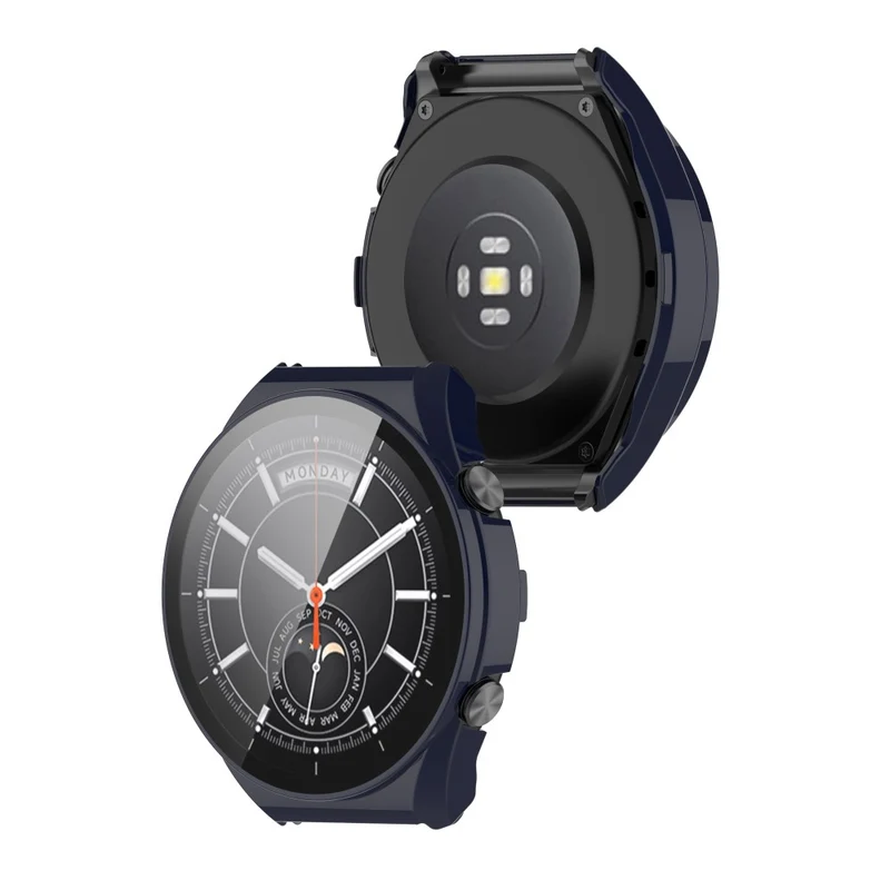 Supersauber Xiaomi Watch S1 Hülle mit Displayschutz in Plastik und Gehärtetes Glas