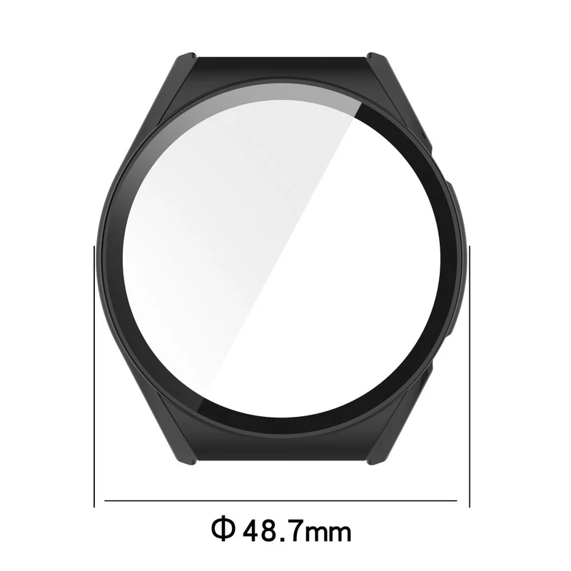 Supersauber Xiaomi Watch S1 Hülle mit Displayschutz in Plastik und Gehärtetes Glas
