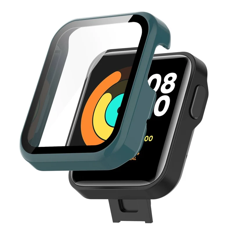 Auffallend Gut Xiaomi Mi Watch Lite / Xiaomi Redmi Watch Universell Hülle mit Displayschutz in Plastik und Gehärtetes Glas