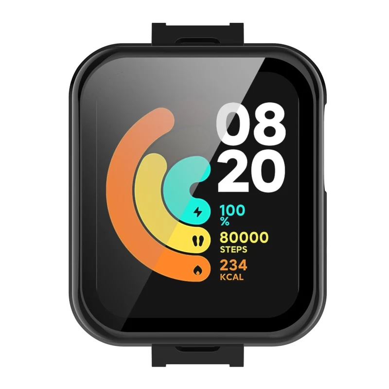 Auffallend Gut Xiaomi Mi Watch Lite / Xiaomi Redmi Watch Universell Hülle mit Displayschutz in Plastik und Gehärtetes Glas