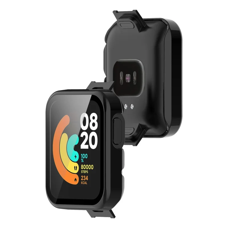 Auffallend Gut Xiaomi Mi Watch Lite / Xiaomi Redmi Watch Universell Hülle mit Displayschutz in Plastik und Gehärtetes Glas