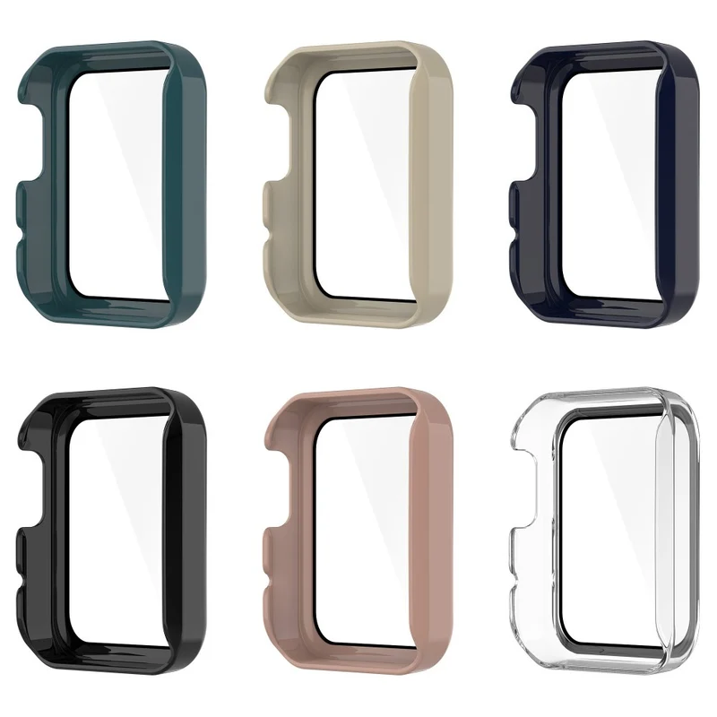 Auffallend Gut Xiaomi Mi Watch Lite / Xiaomi Redmi Watch Universell Hülle mit Displayschutz in Plastik und Gehärtetes Glas