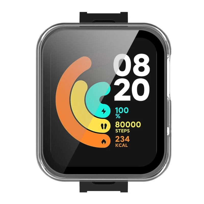 Auffallend Gut Xiaomi Mi Watch Lite / Xiaomi Redmi Watch Universell Hülle mit Displayschutz in Plastik und Gehärtetes Glas