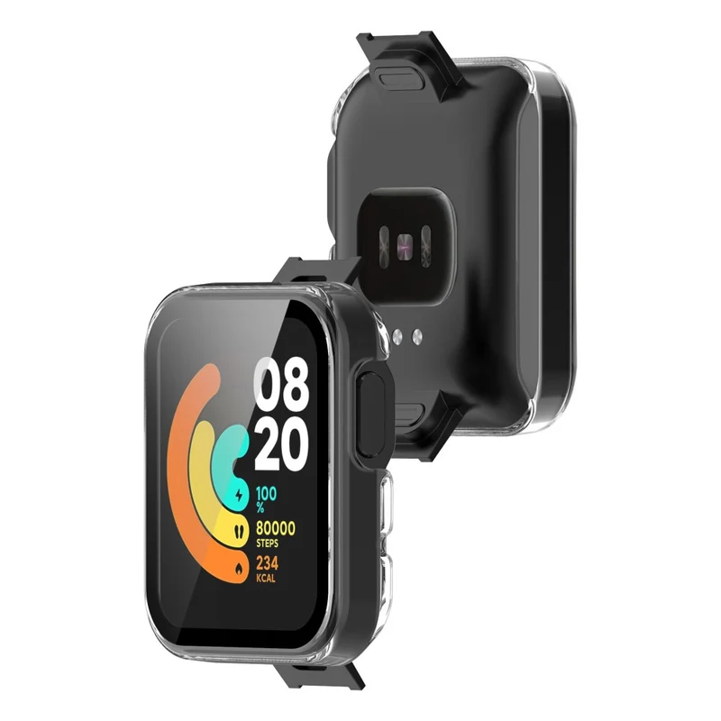 Auffallend Gut Xiaomi Mi Watch Lite / Xiaomi Redmi Watch Universell Hülle mit Displayschutz in Plastik und Gehärtetes Glas