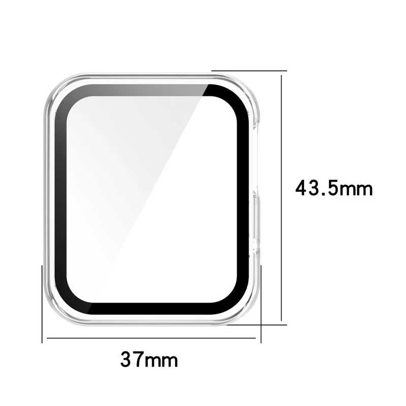 Auffallend Gut Xiaomi Mi Watch Lite / Xiaomi Redmi Watch Universell Hülle mit Displayschutz in Plastik und Gehärtetes Glas