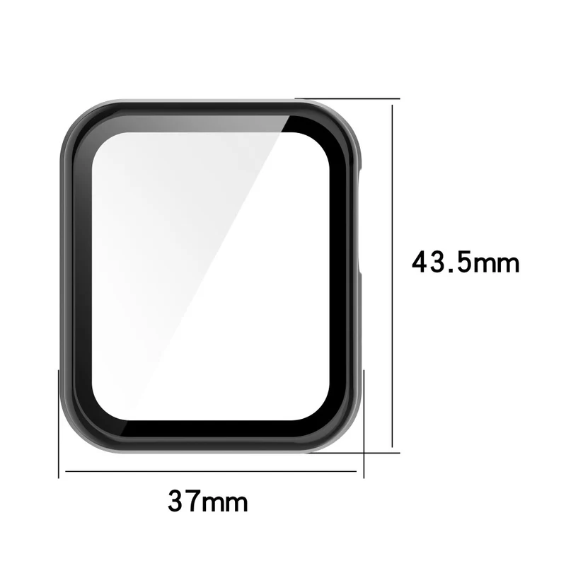 Auffallend Gut Xiaomi Mi Watch Lite / Xiaomi Redmi Watch Universell Hülle mit Displayschutz in Plastik und Gehärtetes Glas