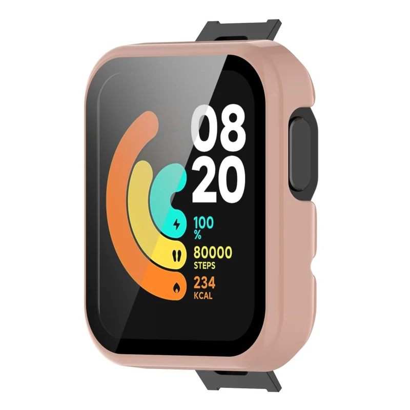 Auffallend Gut Xiaomi Mi Watch Lite / Xiaomi Redmi Watch Universell Hülle mit Displayschutz in Plastik und Gehärtetes Glas