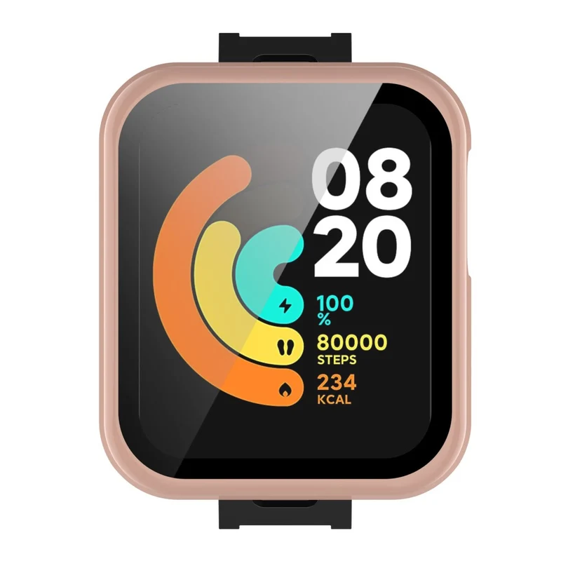 Auffallend Gut Xiaomi Mi Watch Lite / Xiaomi Redmi Watch Universell Hülle mit Displayschutz in Plastik und Gehärtetes Glas