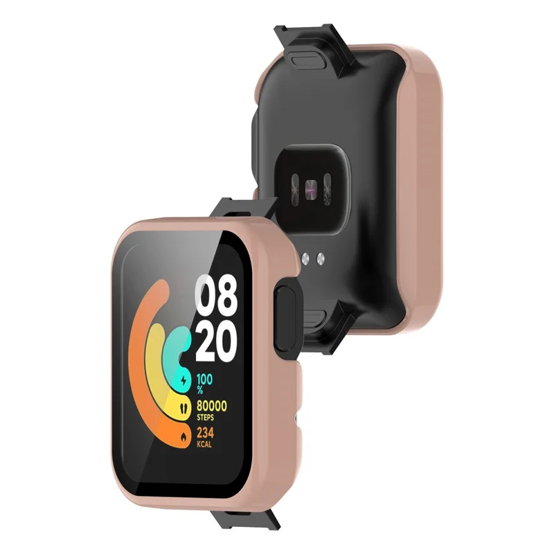 Auffallend Gut Xiaomi Mi Watch Lite / Xiaomi Redmi Watch Universell Hülle mit Displayschutz in Plastik und Gehärtetes Glas