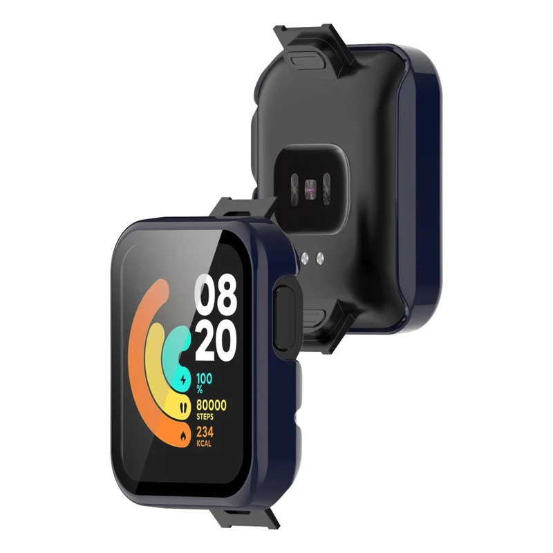 Auffallend Gut Xiaomi Mi Watch Lite / Xiaomi Redmi Watch Universell Hülle mit Displayschutz in Plastik und Gehärtetes Glas