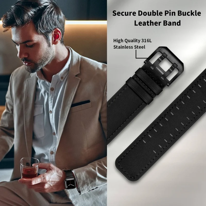 Absolut cool Apple Watch Series 7 41mm Echtes Leder armband